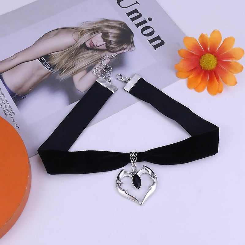 Cicod Gothic Black Velvet Goth Choker Necklace for Women,Cameo Black Choker Crow Skull Pendant Necklace Vintage Collar Skull Necklace Gothic Jewelry - Image 4